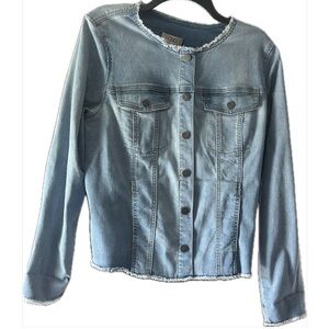 LOGO by Lori Goldstein Blue Denim Fabric